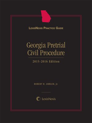 cover image of LexisNexis Practice Guide: Georgia Pre-Trial